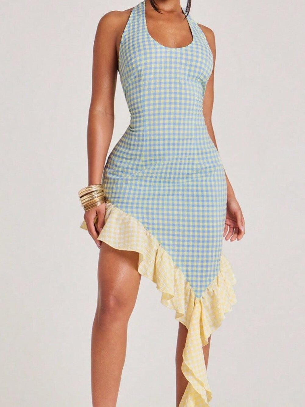 Multicolor Sexy Women's Asymmetrical Mini Length Bodycon Dress